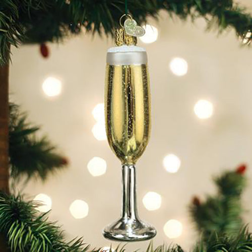 Champagne Flute Ornament 5"