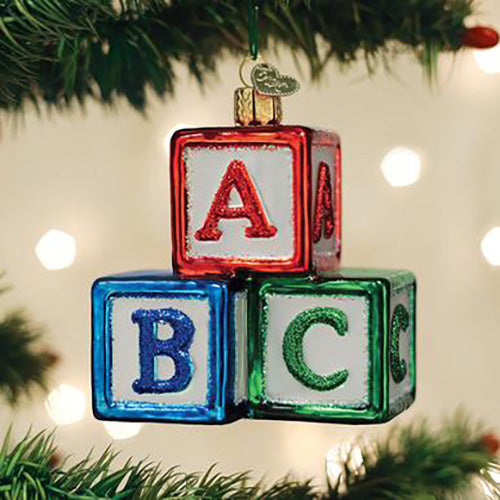 ABC Blocks Ornament 3.5"