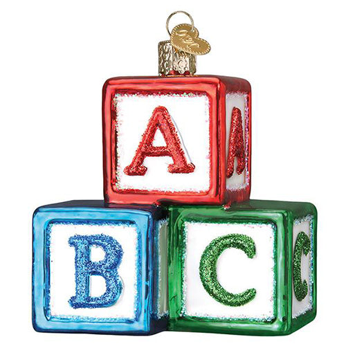 ABC Blocks Ornament 3.5"