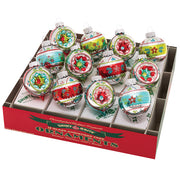 Festive Fete Decorated Rounds & Shapes 1.75" Set of 12