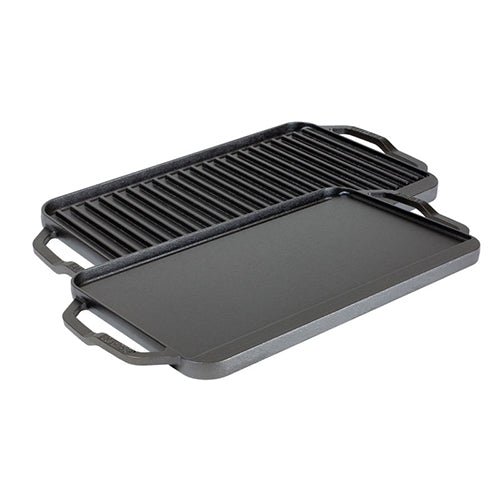Chef Collection Reversible Double Grill & Griddle 19.5 x 10"