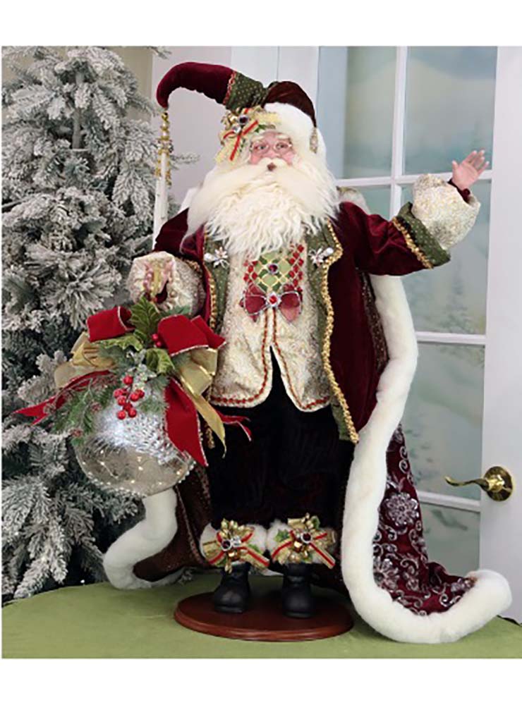 Elegant Santa with Festive Globe - One Of A Kind