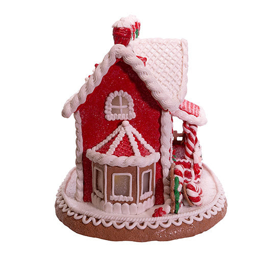 Santa & Mrs. Claus Gingerbread House with LED Light