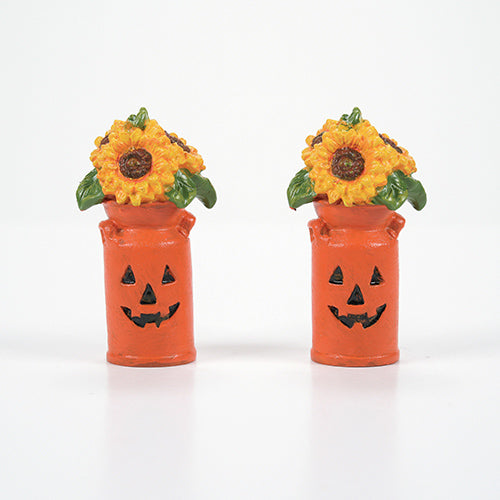 Harvest Pumpkins Milk Cans Set of 2