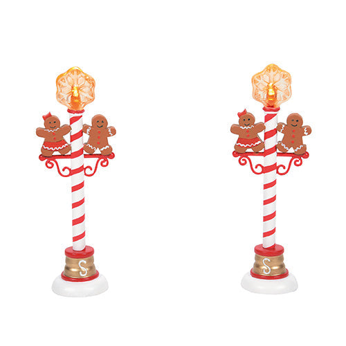 Gingerbread Street Lights Set of 2