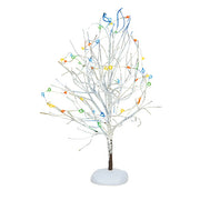 Lit Winter's Frost Bare Branch Tree