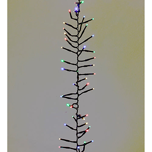 Multi Function Twinkle Cluster Light Strand End-to-End Multi Color with Black Cord 630" 1,560 Lights