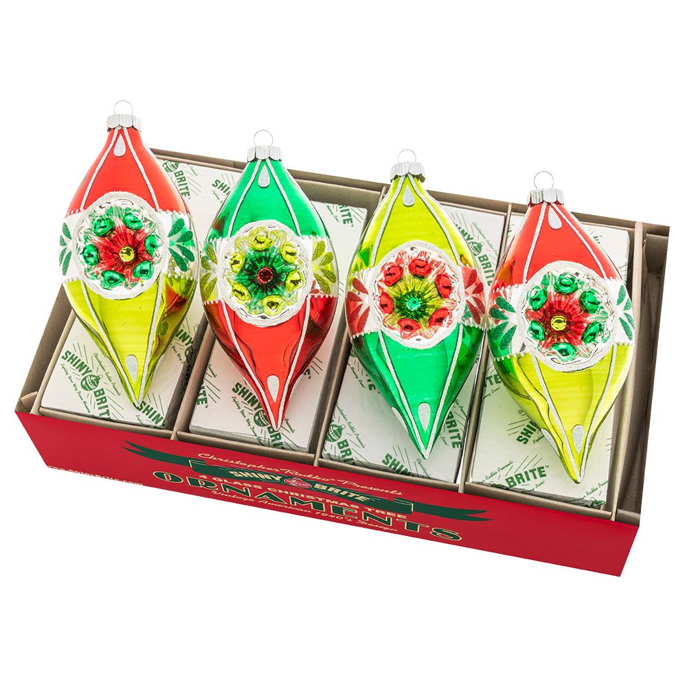 Holiday Splendor Reflector Tulips 7" Set of 4