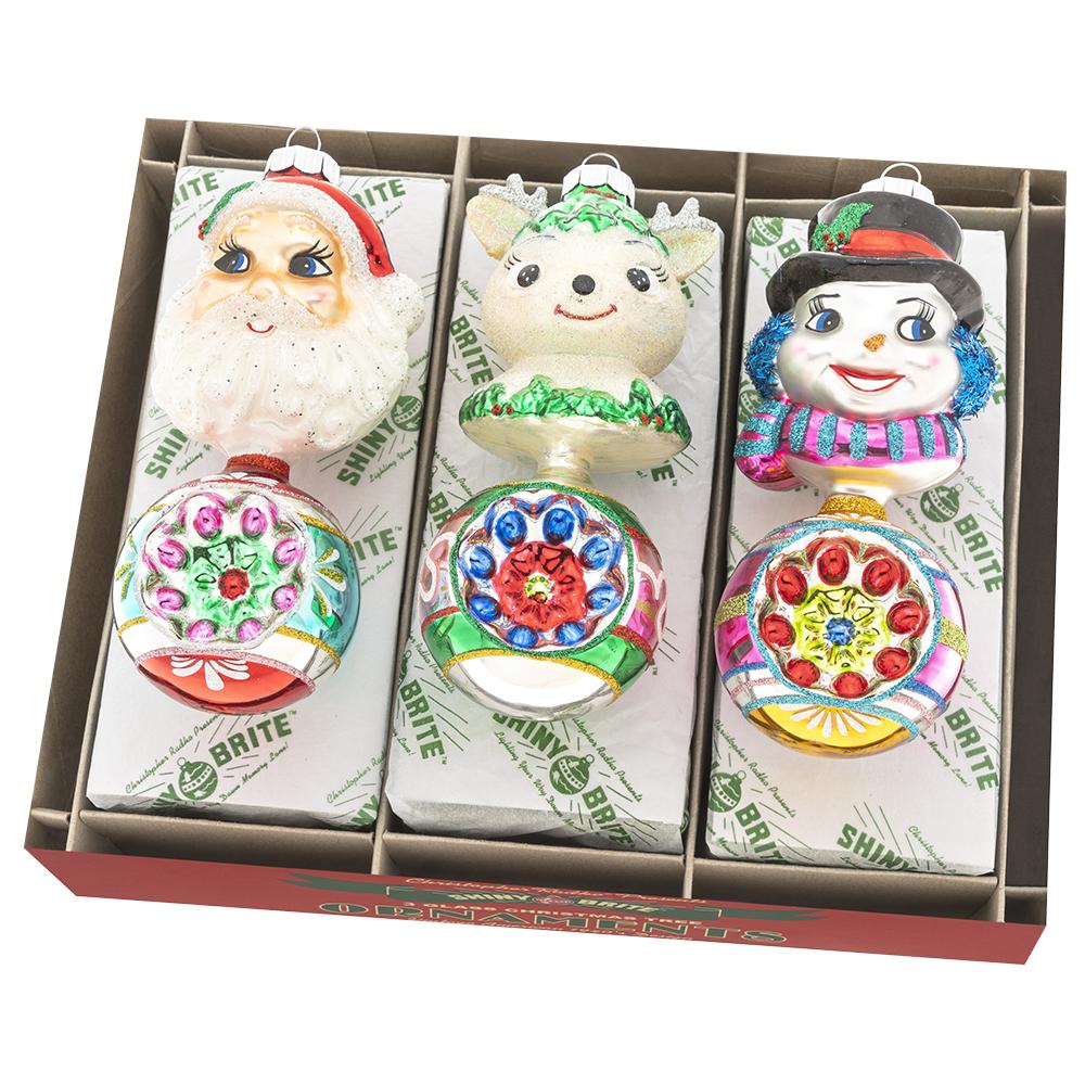 Christmas Confetti 5.5" Figure Rounds Set of 3