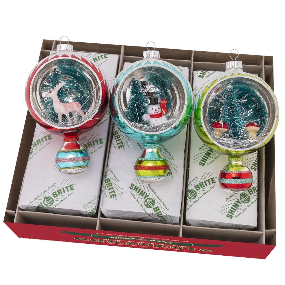 Festive Fete Scene Rounds 4.25" Set of 3