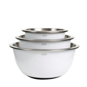 Stainless Steel Insulated Mixing Bowl White Set of 3