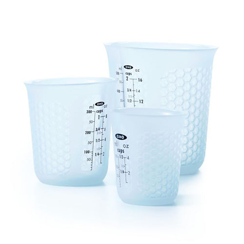 Squeeze & Pour Silicone Measuring Cup Set - Mini, 1 Cup, 2 Cup