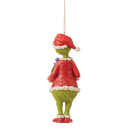 Grinch Holding a Wreath Ornament