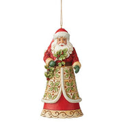 Santa with Holly Ornament