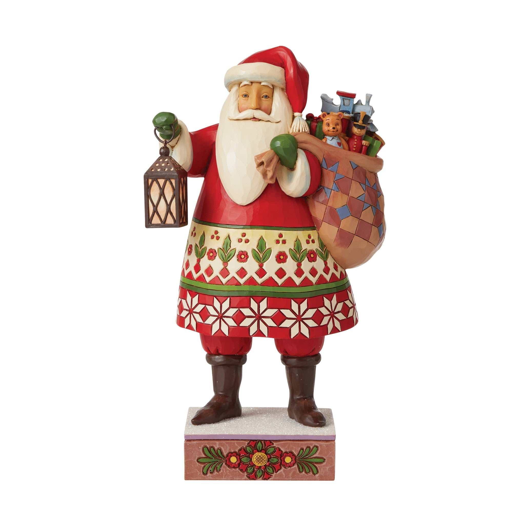 Believe In Christmas Magic Santa with Lantern & Toy Bag