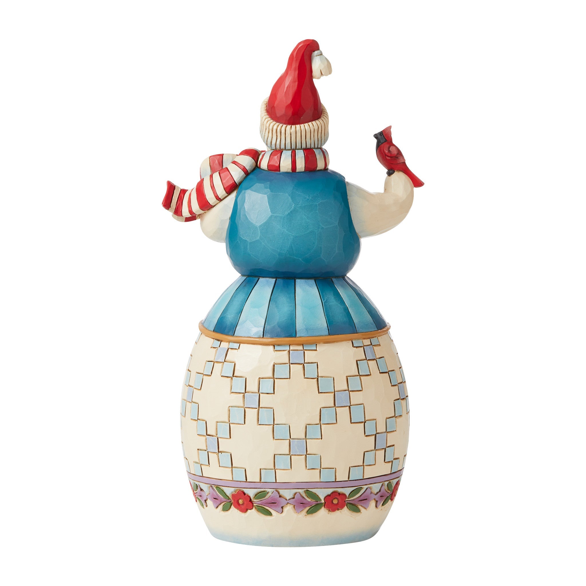 Answering Winter's Call Snowman with Cardinal
