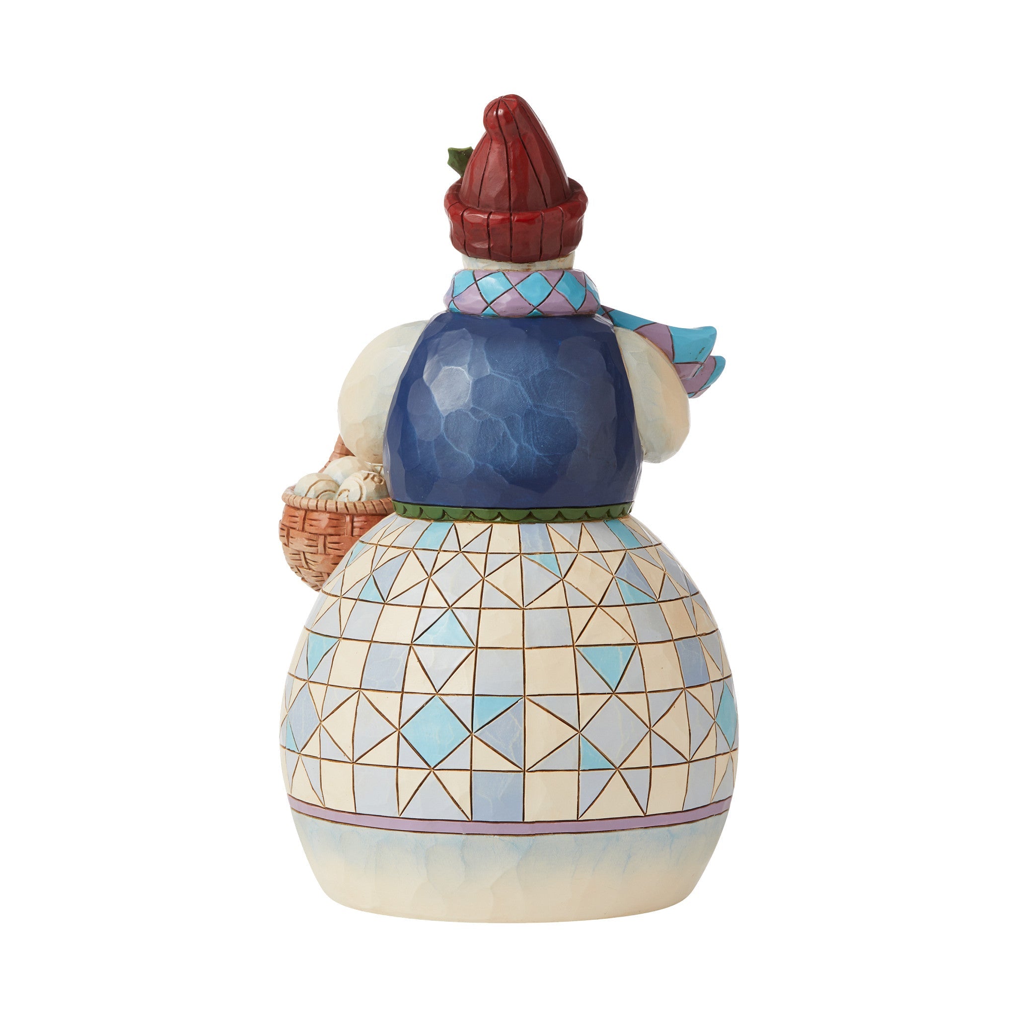When Snow Falls, Make Snowballs! Snowman with A Basket of Snowballs