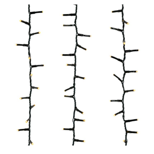 3mm LED Rice Light Green Wire Warm White 1,800 Light Set 148'