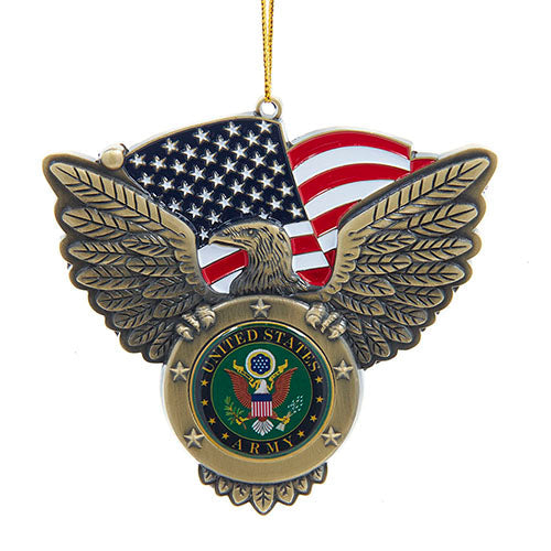 Metal Eagle with U.S. Army Seal Ornament 4"
