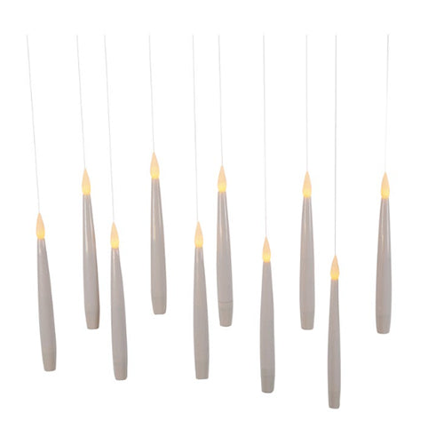 Floating Candle String Ornament 6" Set of 10