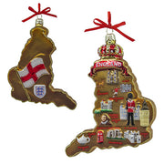 England Map Glass Ornament 5.375"