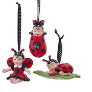 Ladybug Baby Ornament Set of 3