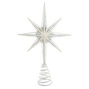 White Mirror Star Tree Topper 13.75"
