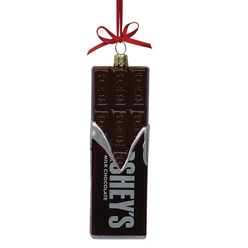 Glass Hershey's Bar Ornament 5"