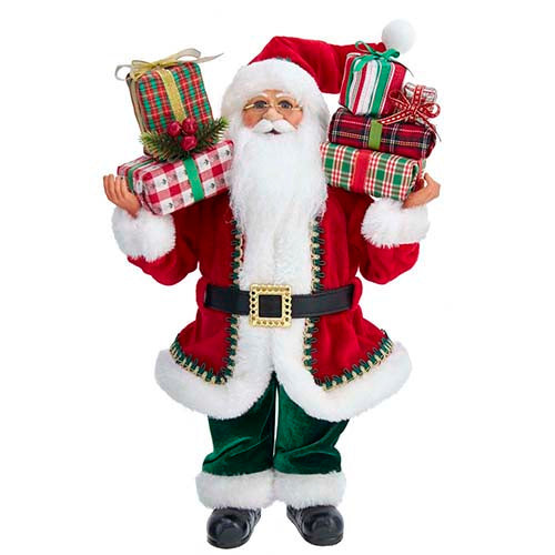 Kringle Klaus Traditional Santa with Gifts 17"