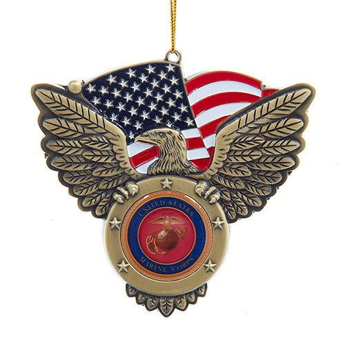 Metal Eagle with U.S. Marines Seal Ornament 4"