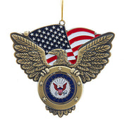 Metal Eagle with U.S. Navy Seal Ornament 4"
