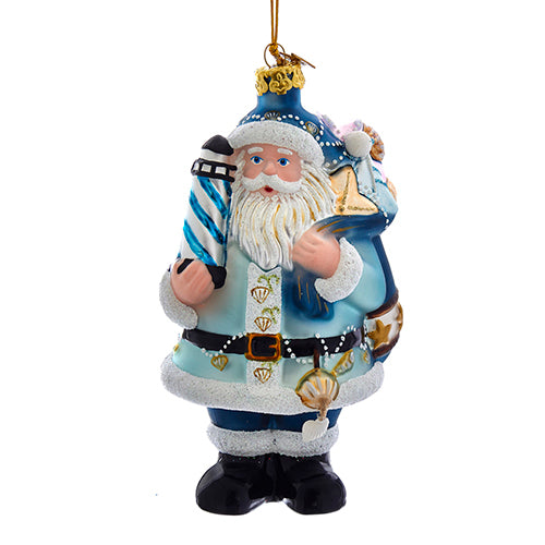 Nautical Santa Ornament 5"