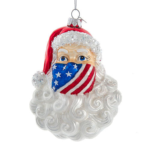 Santa Head with Patriot Mask 4.75"