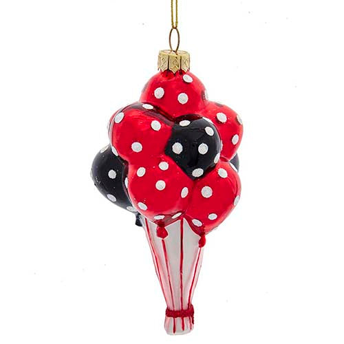 Ladybug Balloon Glass Ornament 5"