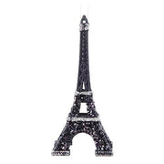 Black & Silver Eiffel Tower Ornament 6.25"