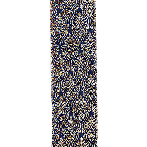 Blue & Gold Sparkly Ribbon 2.5" x 10 Yards