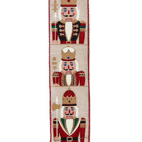 Nutcracker Design Ribbon 2.5" x 10 Yards