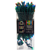 5MM LED Green Wire Multi Color 100 Light Set