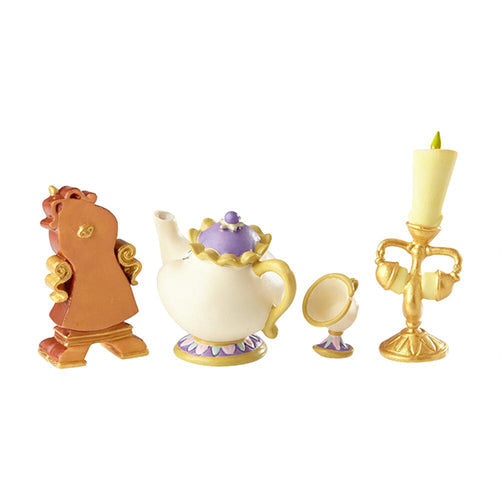 Enchanted Objects Lumiere, Mrs. Potts, Chip, & Cogsworth Set of 4