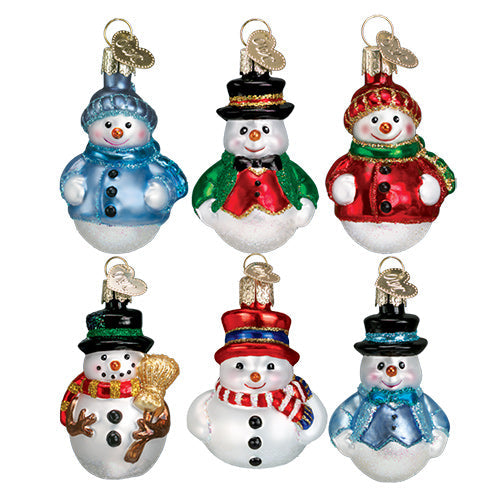 Snowman Mini Ornament Set of 6