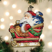 Santa in Sleigh Ornament
