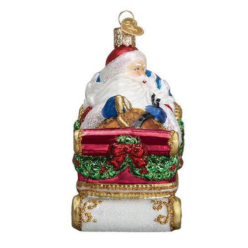 Santa in Sleigh Ornament
