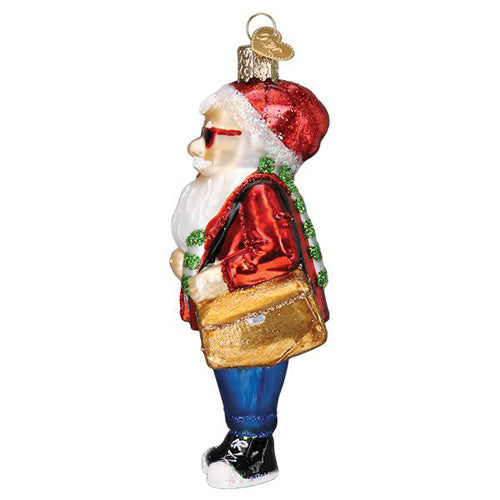 Hipster Santa Ornament