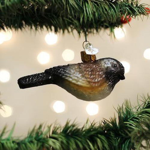 Vintage Chickadee Ornament