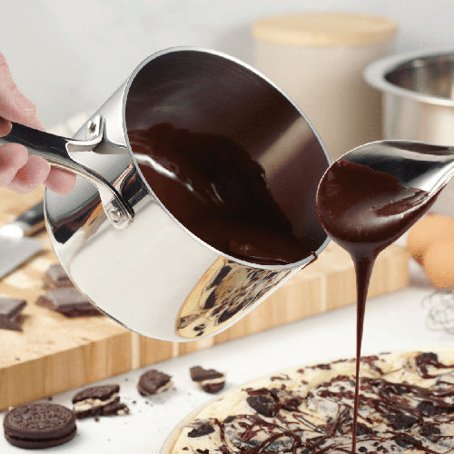 Tri-Ply 18/10 Stainless Steel Sauce Pan with Lid 1.5 Quart