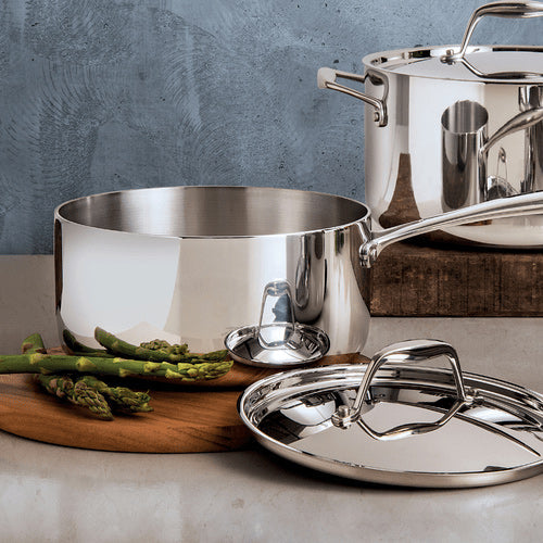 Tri-Ply 18/10 Stainless Steel Sauce Pan with Lid 3 Quart