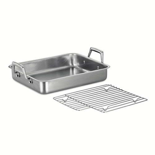 Prima Stainless Steel Roasting Pan with Basting Grill 13.5"