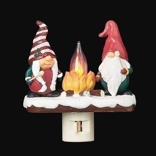 Gnomes at the Campfire Night Light 5.25"