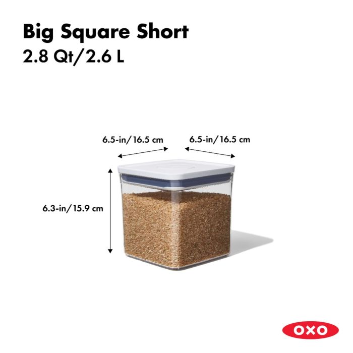 Pop Container Big Square Short 2.8 Quart