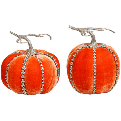 Couture Pumpkin 7" Set of 2